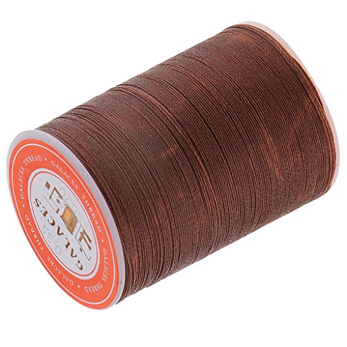 Sharplace aus Polyester 0,35mm stark gewachst zum Handnähen, Wachsband Gewachstes Weder Wachsschnur für, Dunkelbraun von Sharplace