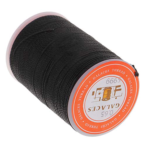 aus Polyester 0,65mm stark gewachst zum Handnähen, Wachsband Gewachstes Weder Wachsschnur für, Schwarz aus Polyester 0,65mm stark gewachst zum Handnähen, Wachsband Gewachstes Weder Wachsschnur für, Schwarz von Sharplace