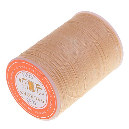 Sharplace aus Polyester 0,35mm stark gewachst zum Handnähen, Wachsband Gewachstes Weder Wachsschnur für, Beige von Sharplace