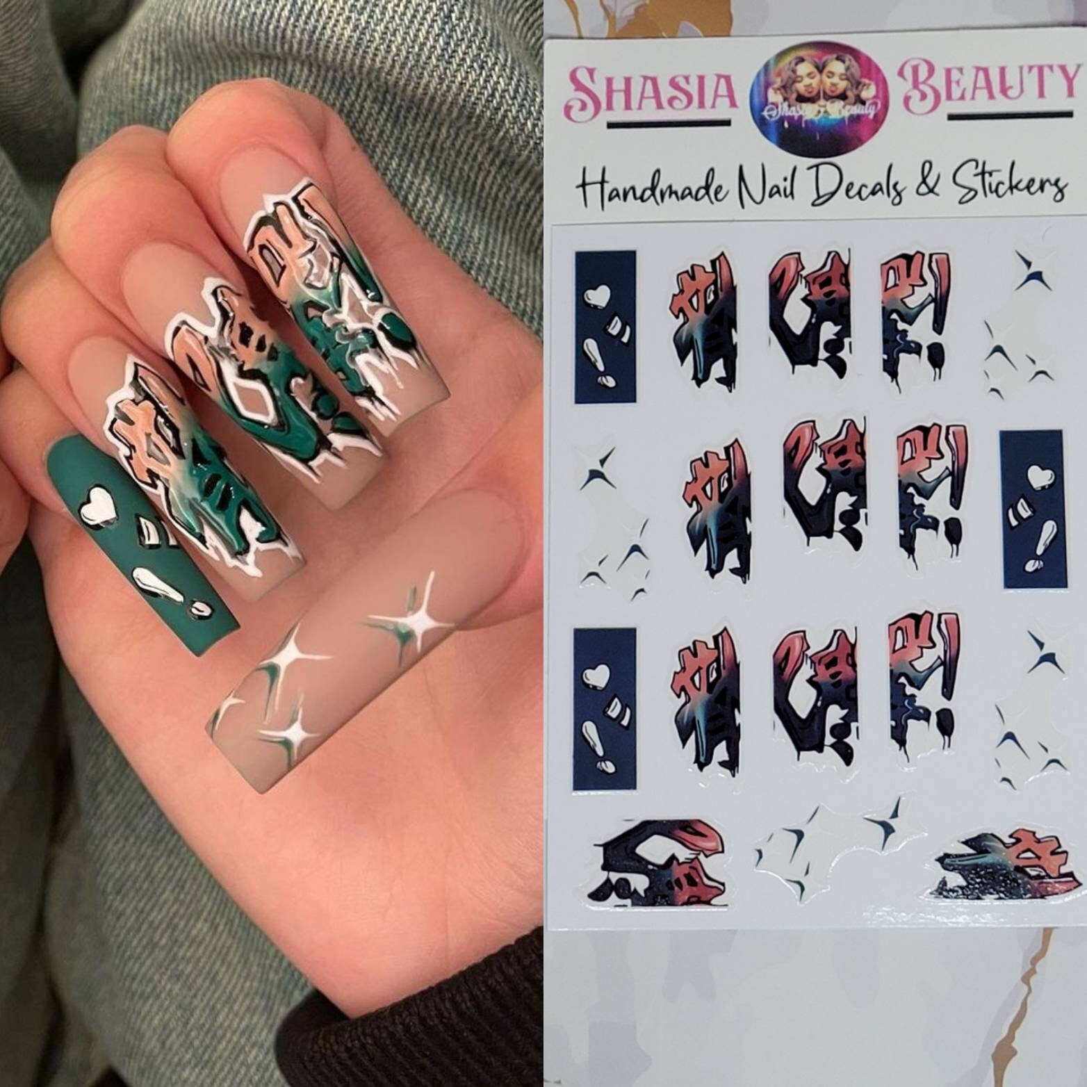 Graffitti Nagelsticker Oder Nagelabziehbild-Option von ShasiaBeauty