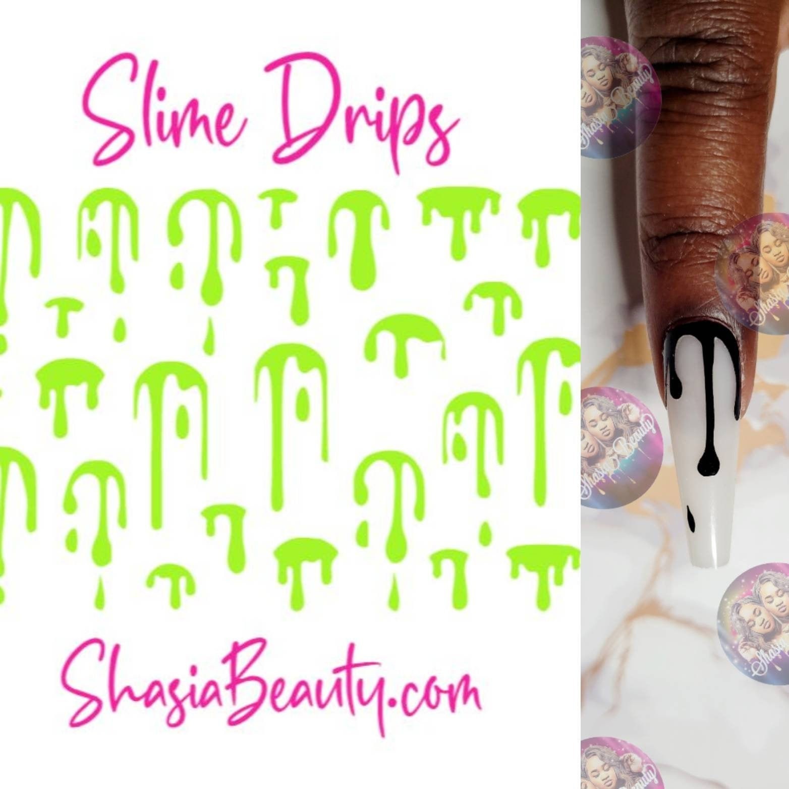 Slime Nagelaufkleber | Tropfen Nagelsticker Glühen Im Dunklen Nagel Aufkleber Kunst Nägel Bluttropfen von ShasiaBeauty