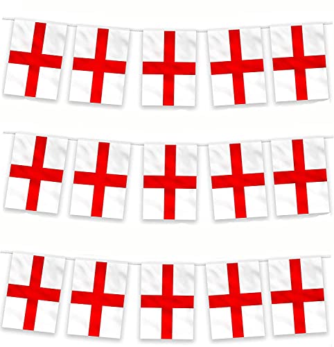 Wimpelkette St. Georges England Englisch Polyester Banner 30 Flaggen für Straßenparty Fußball Rugby Cricket Day WM Dekoration Unterstützung Wimpelkette St. Georges England Englisch Polyester Banner 30 Flaggen für Straßenparty Fußball Rugby Cricket Day WM Dekoration Unterstützung von SHATCHI