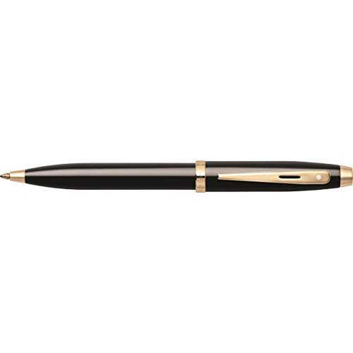 Sheaffer 100 Kugelschreiber (Strichstärke M, inklusiv 1 Sheaffer K-Style Mine, Schreibfarbe schwarz) schwarz Lack / Gold von Sheaffer