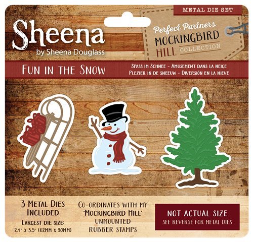 Sheena Douglass Spottdrossel Hill Metall sterben – Fun in The Snow, Silber von Sheena Douglass