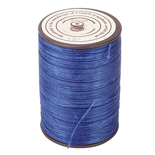 0,45 mm Leder gewachst Thread Cord Polyester Thread für Leder DIY Projekt Halskette Armband Handwerk Machen 160 m/Rolle[Königsblau] Nadeleinfädler von Sheens