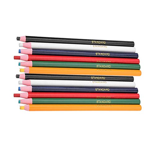 12 Stück Nähen Mark Bleistift, Schneider Mark Stift Stoff gemischte Farben löschbaren Stift zum Nähen, Markieren und Verfolgen von Sheens