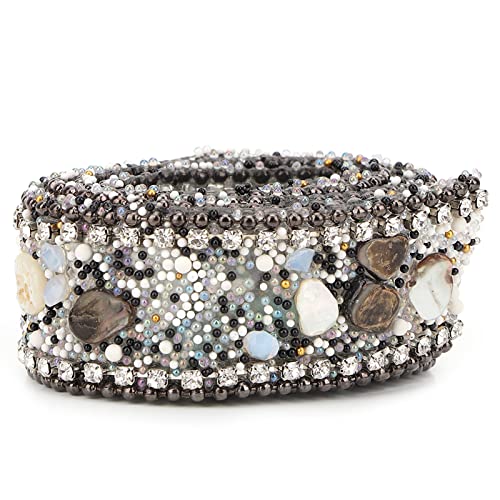2,5 cm Kristall-Strassstreifen, Basteln, Nähen, Wickelrolle, Handwerk, Kristall, Bling, Verzierung, Applikation, Kleidung, Kleid, Zubehör für Hochzeitskleid, Hüte (#06 Black Stone Black Chain) von Sheens
