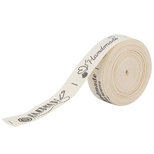 5 Yards Baumwollband - 1,5 cm Breite - Handmade Fonts Design Band für Craft Wrapping, Geschenkverpackungen, Kleidung Label und mehr (Nähgarn) von Sheens