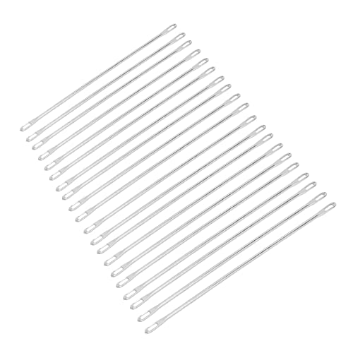 Sheens 20-teiliges Doppelaugen-Transfer-Nadel-Set, Strickmaschinen-Zubehör aus Metall, 9 cm lang, handgefertigtes Nähwerkzeug Sheens 20-teiliges Doppelaugen-Transfer-Nadel-Set, Strickmaschinen-Zubehör aus Metall, 9 cm lang, handgefertigtes Nähwerkzeug von Sheens