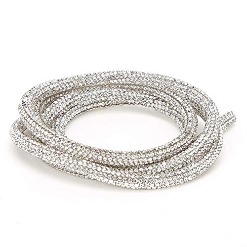 Sheens Kristall Strass Kette, Band Seil DIY nähzubehör für hochzeitskleid kostüm Dekoration halsketten Kleider Schuhe(Weiß) von Sheens