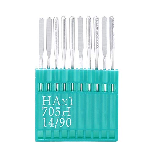 Nähnadeln, 10Pcs Haushalts-Korrosions-Nähmaschinennadeln Flat Head Home Needles für Regular Point Sewing[14/90]Nähmaschinennadeln von Sheens