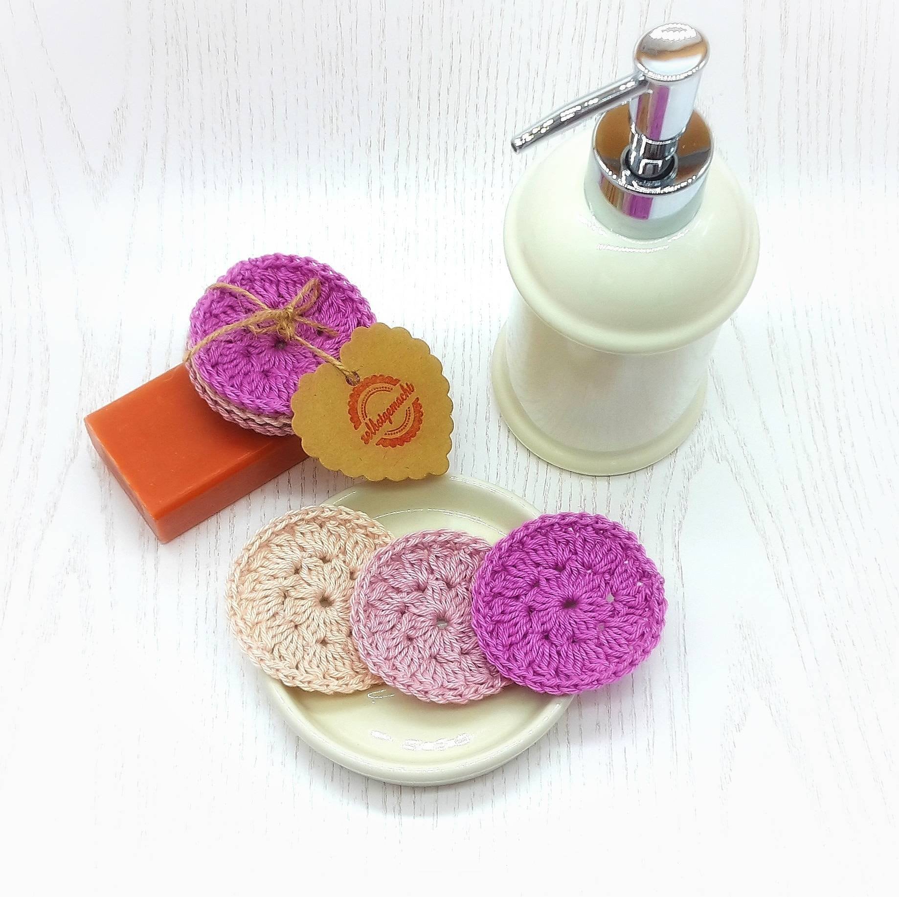 Abschminkpad, Make-Up-Entferner, Kosmetikpads, Gehäkelt, Aus 100% Baumwolle, Zero Waste, Langlebig, Nachhaltig Abschminkpad, Make-Up-Entferner, Kosmetikpads, Gehäkelt, Aus 100% Baumwolle, Zero Waste, Langlebig, Nachhaltig von SheeptoshopDesigns