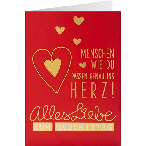 Sheepworld, Gruss & Co - 77875 - Klappkarte, Drahtkarte, Nr. 26, Geburtstag, Menschen wie Du passen genau ins Herz! ..., mit Drahtapplikation, Umschlag, rot Sheepworld, Gruss & Co - 77875 - Klappkarte, Drahtkarte, Nr. 26, Geburtstag, Menschen wie Du passen genau ins Herz! ..., mit Drahtapplikation, Umschlag, rot von Sheepworld AG