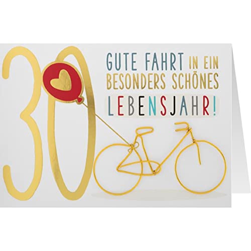 Sheepworld, Gruss & Co - 77877 - Klappkarte, Drahtkarte, Nr. 28, Geburtstag, 30, Gute Fahrt in ein besonders schönes Lebensjahr!, Umschlag, weiß Sheepworld, Gruss & Co - 77877 - Klappkarte, Drahtkarte, Nr. 28, Geburtstag, 30, Gute Fahrt in ein besonders schönes Lebensjahr!, Umschlag, weiß von Sheepworld AG