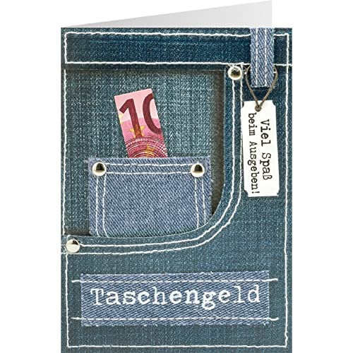 Sheepworld, Gruss und Co. - 90752 - Klappkarte, mit Umschlag, Jeanskarte, Nr. 20, Geldgeschenk, Taschengeld von Sheepworld AG