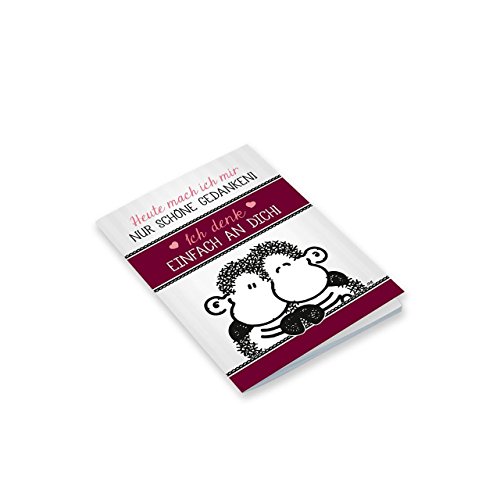 Sheepworld - 44779 - Notizheft, Nr. 7, Schaf, Heute mach ich mir nur schöne Gedanken! Ich denke einfach an Dich! A6, Blanko, 24 Blatt, geheftet Sheepworld - 44779 - Notizheft, Nr. 7, Schaf, Heute mach ich mir nur schöne Gedanken! Ich denke einfach an Dich! A6, Blanko, 24 Blatt, geheftet von Sheepworld