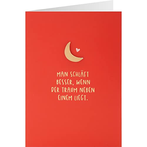 Sheepworld - 47499 - Klappkarte, mit Umschlag, Liebe, Man schläft besser, wenn der Traum neben einem liegt., Postkartenformat Sheepworld - 47499 - Klappkarte, mit Umschlag, Liebe, Man schläft besser, wenn der Traum neben einem liegt., Postkartenformat von Sheepworld