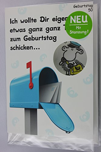 Sheepworld - 55458 - Stanzkarte, Klappkarte Nr. 50, Geburtstag, mit Umschlag Sheepworld - 55458 - Stanzkarte, Klappkarte Nr. 50, Geburtstag, mit Umschlag von Sheepworld