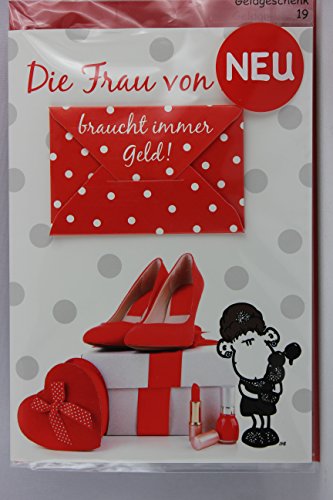 Sheepworld - 55464 - Stanzkarte, Klappkarte Nr. 19, Geldgeschenk, mit Umschlag, Die Frau von Welt braucht immer Geld! Sheepworld - 55464 - Stanzkarte, Klappkarte Nr. 19, Geldgeschenk, mit Umschlag, Die Frau von Welt braucht immer Geld! von Sheepworld