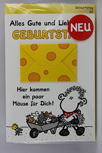 Sheepworld - 55469 - Stanzkarte, Klappkarte Nr. 30, Geburtstag, mit Umschlag, Alle Gute und Liebe zum Geburtstag! von Sheepworld