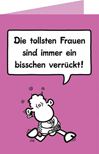 XXL Klappkarte Geburtstag Sheepworld "Die tollsten Frauen sind immer ein bisschen verrückt!", 60 cm x 42 cm, mit Kuvert von Sheepworld