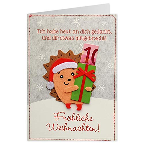 Sheepworld - 90460 - Klappkarte, mit Umschlag, Weihnachten, Nr. 17, Filz, Geldgeschenk, Ich hab´ heut an Dich gedacht, und Dir etwas mitgebracht! Fröhliche Weihnachten! Sheepworld - 90460 - Klappkarte, mit Umschlag, Weihnachten, Nr. 17, Filz, Geldgeschenk, Ich hab´ heut an Dich gedacht, und Dir etwas mitgebracht! Fröhliche Weihnachten! von Sheepworld