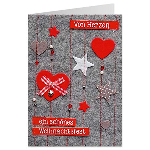 Sheepworld - 90466 - Klappkarte, mit Umschlag, Weihnachten, Nr. 23, Filz, Von Herzen ein schönes Weihnachtsfest Sheepworld - 90466 - Klappkarte, mit Umschlag, Weihnachten, Nr. 23, Filz, Von Herzen ein schönes Weihnachtsfest von Sheepworld