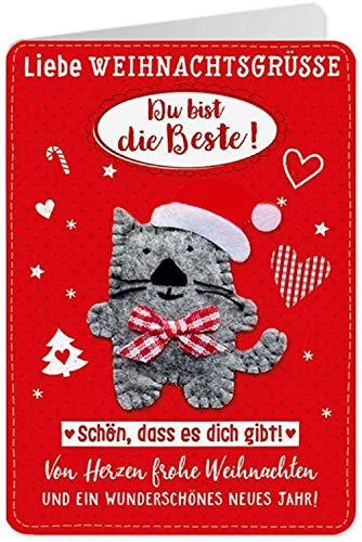 Sheepworld - 90478 - Klappkarte, mit Umschlag, Weihnachten, Nr. 35, Liebe Weihnachtsgrüsse Du bist die Beste! von Sheepworld