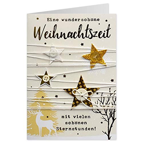 Sheepworld - 90488 - Klappkarte, mit Umschlag, Weihnachten, Nr. 45, Knopfkarte, Eine wunderschöne Weihnachtszeit mit vielen schönen Sternstunden! Sheepworld - 90488 - Klappkarte, mit Umschlag, Weihnachten, Nr. 45, Knopfkarte, Eine wunderschöne Weihnachtszeit mit vielen schönen Sternstunden! von Sheepworld