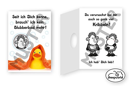 Sheepworld Klappkarte Seit ich Dich kenne von Sheepworld