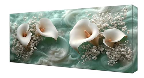 Diamond Painting Abstrakt Blume, Groß XXL Diamond Painting Zubehör, DIY Full Drill Diamanten Kinder Set, Bastelset Erwachsene und Anfänger, Mosaikherstellung, für Wohnzimmer Wand Deko 70x140cm J-188 von Shejyn