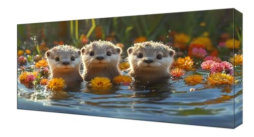 Diamond Painting Blume Tier, Groß XXL Diamond Painting Zubehör, 5D DIY Full Drill Diamanten Kinder Set, Bastelset Erwachsene und Anfänger, Mosaikherstellung, für Wohnzimmer Wand Deko 55x110cm J-232 von Shejyn