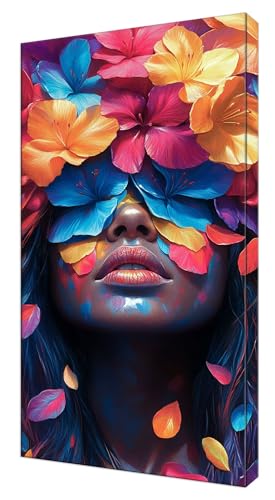 Diamond Painting Farbe Frau, Groß XXL Diamond Painting Zubehör, 5D DIY Full Drill Diamanten Kinder Set, Bastelset Erwachsene und Anfänger, Mosaikherstellung, für Wohnzimmer Wand Deko 70x140cm J-535 von Shejyn