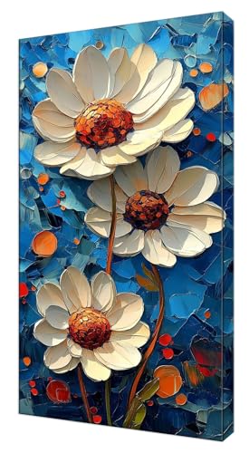 Diamond Painting Kinder, Abstrakt Blume Großes XXL 35x70cm Diamond Painting Erwachsene Zubehör, 5D DIY Strass Stickerei Kreuzstich Diamant Kunst Kits, Kreativ Set Erwachsene Home Wand Dekoration J-549 von Shejyn