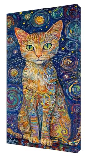 Diamond Painting Kinder, Abstrakt Katze Großes XXL 80x160cm Diamond Painting Erwachsene Zubehör, 5D DIY Strass Stickerei Kreuzstich Diamant Kunst Kits,Kreativ Set Erwachsene Home Wand Dekoration J-555 von Shejyn