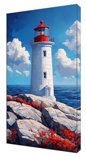 Diamond Painting Kinder, Abstrakt Leuchtturm Großes XXL 80x160cm Diamond Painting Erwachsene Zubehör, 5D DIY Strass Stickerei Kreuzstich Diamant Kunst Kits, Kreativ Set Erwachsene Home Dekor J-546 von Shejyn