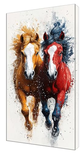 Diamond Painting Kinder, Abstrakt Pferd Großes XXL 35x70cm Diamond Painting Erwachsene Zubehör, 5D DIY Strass Stickerei Kreuzstich Diamant Kunst Kits, Kreativ Set Erwachsene Home Wand Dekoration J-554 von Shejyn