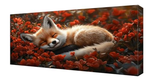 Diamond Painting Kinder, Blume Fuchs Großes XXL 80x160cm Diamond Painting Erwachsene Zubehör, 5D DIY Strass Stickerei Kreuzstich Diamant Kunst Kits, Kreativ Set Erwachsene Home Wand Dekoration J-231 von Shejyn