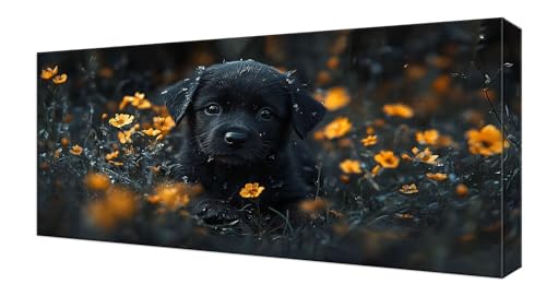 Diamond Painting Kinder, Blume Hund Großes XXL 80x160cm Diamond Painting Erwachsene Zubehör, 5D DIY Strass Stickerei Kreuzstich Diamant Kunst Kits,Kreativ Set für Erwachsene Home Wand Dekoration J-216 von Shejyn