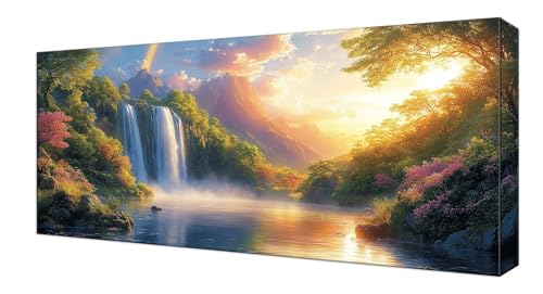 Diamond Painting Kinder, Fallen Landschaft Großes 25x50cm Diamond Painting Erwachsene Zubehör, 5D DIY Strass Stickerei Kreuzstich Diamant Kunst Kits, Kreativ Set Erwachsene Home Wand Dekoration J-221 von Shejyn