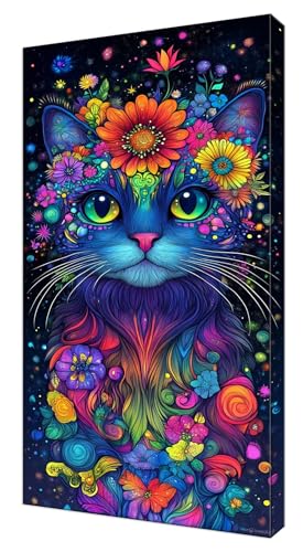 Diamond Painting Kinder, Farbe Katze Großes XXL 80x160cm Diamond Painting Erwachsene Zubehör, 5D DIY Strass Stickerei Kreuzstich Diamant Kunst Kits, Kreativ Set Erwachsene Home Wand Dekoration J-533 von Shejyn