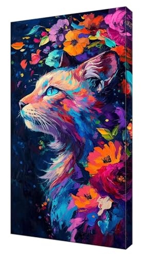 Diamond Painting Kinder, Farbe Katze Großes XXL 80x160cm Diamond Painting Erwachsene Zubehör, 5D DIY Strass Stickerei Kreuzstich Diamant Kunst Kits, Kreativ Set Erwachsene Home Wand Dekoration J-532 von Shejyn