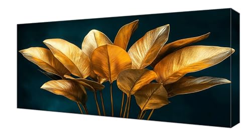 Diamond Painting Kinder, Gold Blatt Großes XXL 80x160cm Diamond Painting Erwachsene Zubehör, 5D DIY Strass Stickerei Kreuzstich Diamant Kunst Kits,Kreativ Set für Erwachsene Home Wand Dekoration J-220 von Shejyn