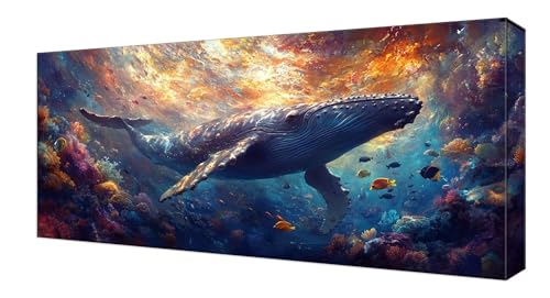 Diamond Painting Kinder, Koralle Wal Großes XXL 80x160cm Diamond Painting Erwachsene Zubehör, 5D DIY Strass Stickerei Kreuzstich Diamant Kunst Kits, Kreativ Set Erwachsene Home Wand Dekoration J-195 von Shejyn