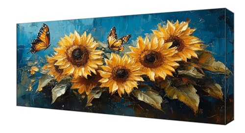Diamond Painting Kinder, Schmetterling Sonnenblume Großes 80x160cm Diamond Painting Erwachsene Zubehör, 5D DIY Strass Stickerei Kreuzstich Diamant Kunst Kits, Kreativ Set Erwachsene Home Dekor J-199 von Shejyn
