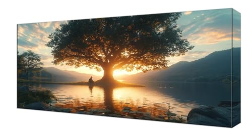 Diamond Painting Kinder, Sonnenuntergang See Großes XXL 80x160cm Diamond Painting Erwachsene Zubehör, 5D DIY Strass Stickerei Kreuzstich Diamant Kunst Kits, Kreativ Set Erwachsene Home Dekor J-202 von Shejyn