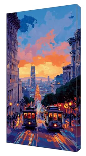 Diamond Painting Kinder, Stadt Auto Großes XXL 80x160cm Diamond Painting Erwachsene Zubehör, 5D DIY Strass Stickerei Kreuzstich Diamant Kunst Kits,Kreativ Set für Erwachsene Home Wand Dekoration J-542 von Shejyn