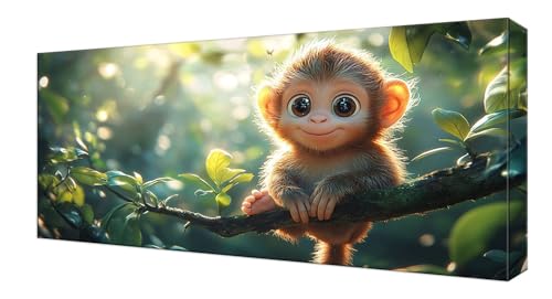 Diamond Painting Kinder, Tier Affe Großes XXL 80x160cm Diamond Painting Erwachsene Zubehör, 5D DIY Strass Stickerei Kreuzstich Diamant Kunst Kits, Kreativ Set für Erwachsene Home Wand Dekoration J-236 von Shejyn