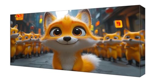 Diamond Painting Kinder, Tier Fuchs Großes XXL 80x160cm Diamond Painting Erwachsene Zubehör, 5D DIY Strass Stickerei Kreuzstich Diamant Kunst Kits,Kreativ Set für Erwachsene Home Wand Dekoration J-243 von Shejyn