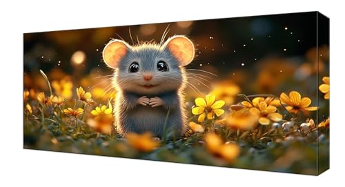 Diamond Painting Kinder, Tier Maus Großes XXL 35x70cm Diamond Painting Erwachsene Zubehör, 5D DIY Strass Stickerei Kreuzstich Diamant Kunst Kits, Kreativ Set für Erwachsene Home Wand Dekoration J-234 von Shejyn